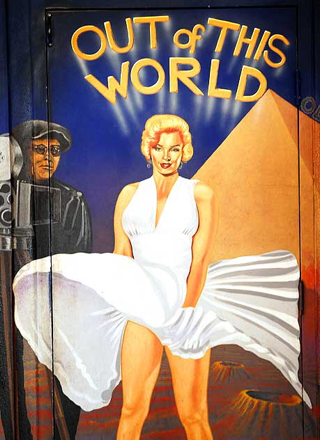 Marilyn Monroe "Out of this World" painted door - Hollywood Boulevard