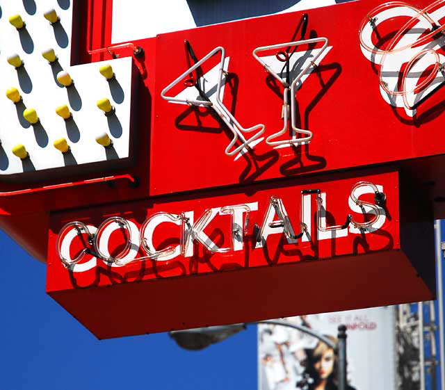 Neon Martinis - sign for the "Celebrity Bar" at Mel's Drive-In, Hollywood