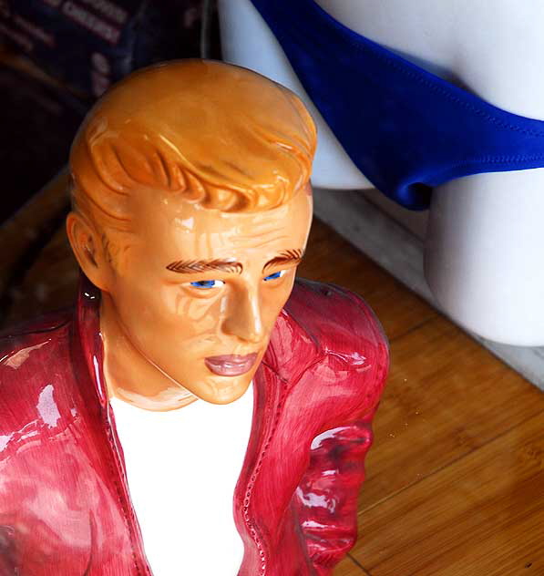 Bust of James Dean in shop window, Hollywood Boulevard