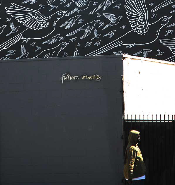 Bird mural at Future Memories - Hollywood Boulevard, near Western