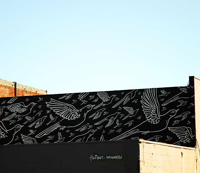 Bird mural at Future Memories - Hollywood Boulevard, near Western