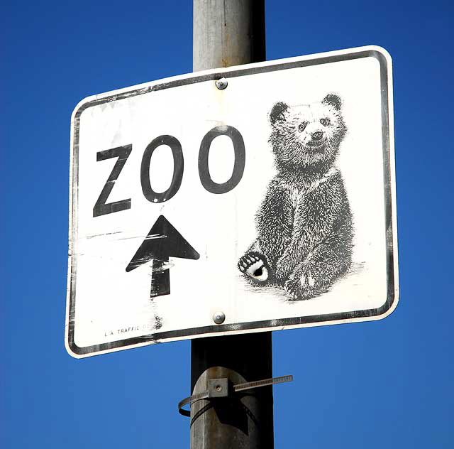 Zoo Sign, Westen Avenue at Hollywood Boulevard