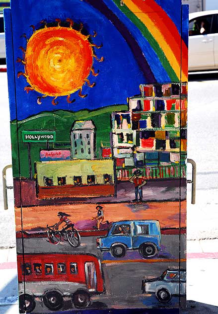 Painted Utility Box, East Hollywood, Westen Avenue at Hollywood Boulevard