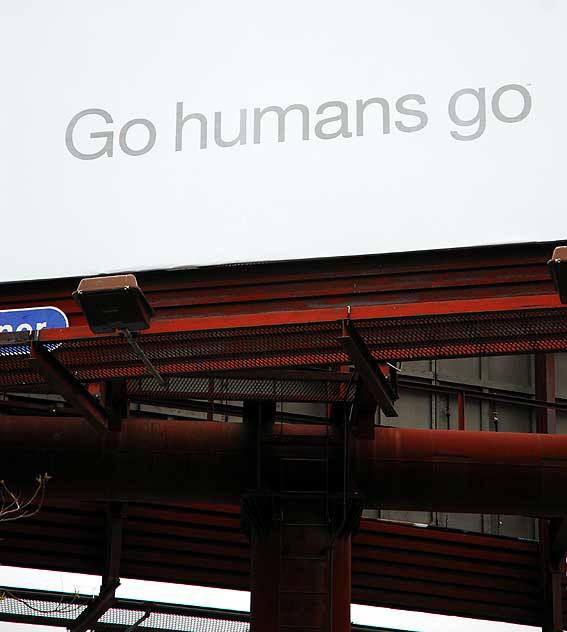 Quaker Oats billboard, Venice Boulevard - Go Humans Go
