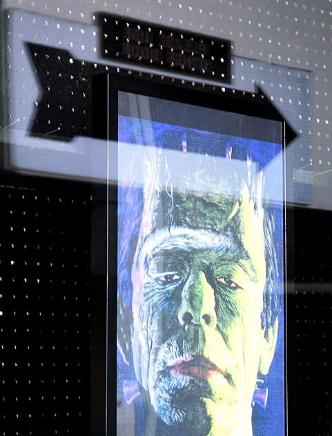 Frankenstein poster in shop window, Hollywood Boulevard