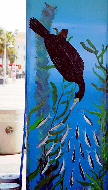 Detail of mural at the aquarium at the base of the Santa Monica Pier