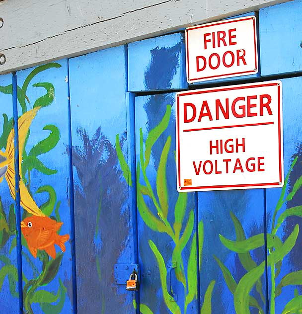 Detail of mural at the aquarium at the base of the Santa Monica Pier