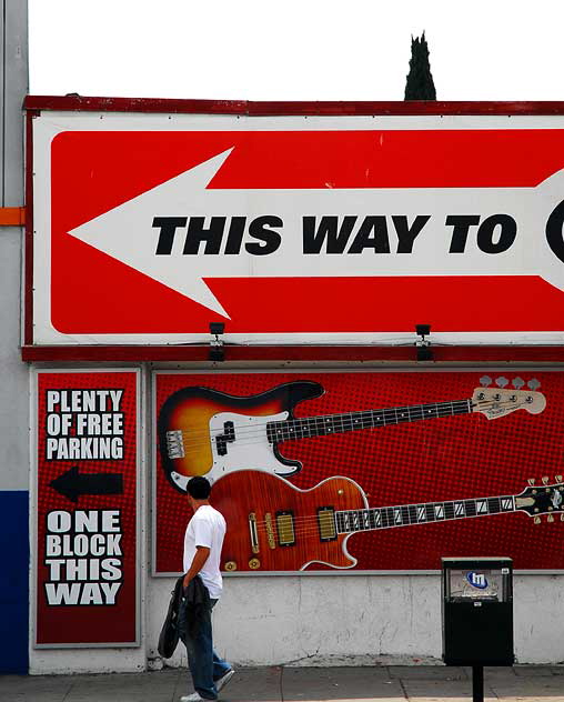 Sign for Sam Ash Music, Sunset Boulevard