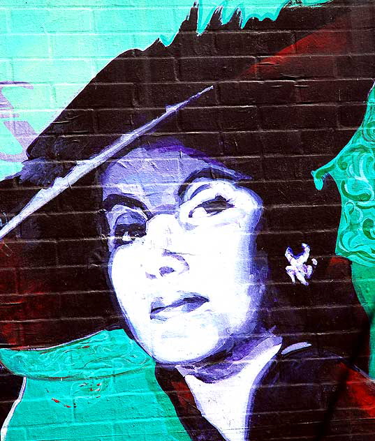 Mural dedicated to Latin movie stars, Sunset Boulevard at Mohawk, in Echo Park