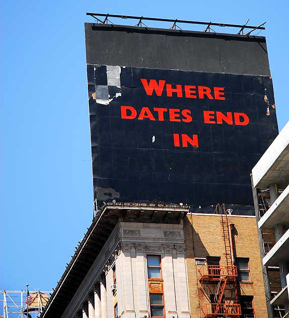 Black "Dates" billboard above the Taft Building, Hollywood and Vine