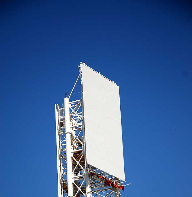 Blank White Billboard and Blue Sky, at the W Hotel under construction at Hollywood and Vine