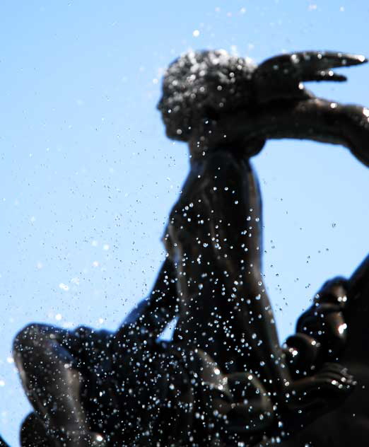 Fountain at the northeast corner of Sunset and Vine, the center of Hollywood