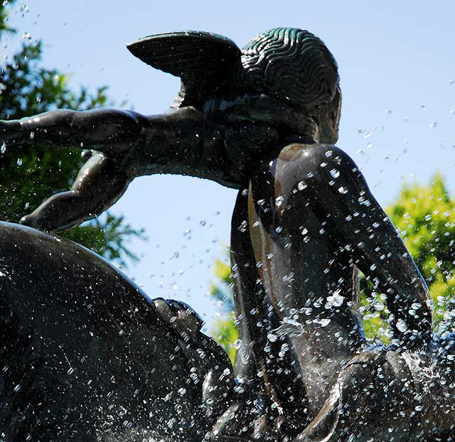 Fountain at the northeast corner of Sunset and Vine, the center of Hollywood