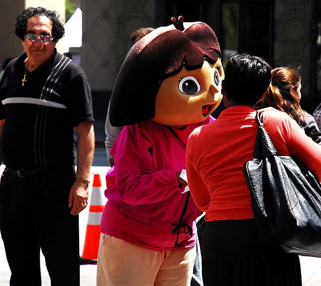 Dora the Explorer impersonator - Hollywood Boulevard - in front of the Kodak Theater