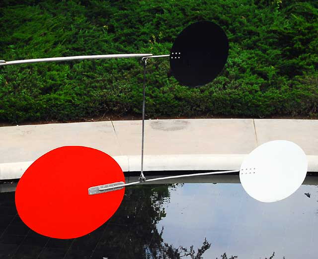 Alexander Calder mobile, sculpture garden pool, Los Angeles County Museum of Art