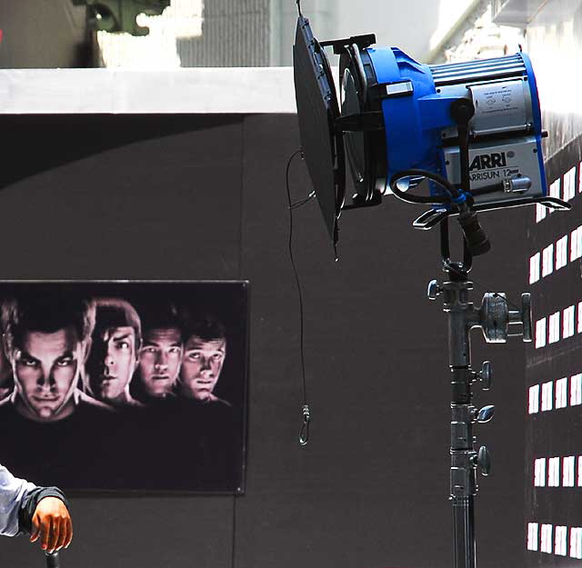 Setting up for the premiere of Star Trek at the Chinese Theater in Hollywood, Thursday, April 30, 2009