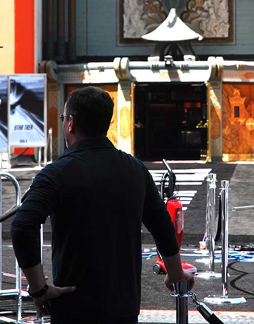 Setting up for the premiere of Star Trek at the Chinese Theater in Hollywood, Thursday, April 30, 2009