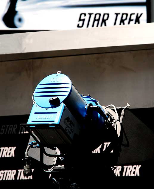 Setting up for the premiere of Star Trek at the Chinese Theater in Hollywood, Thursday, April 30, 2009