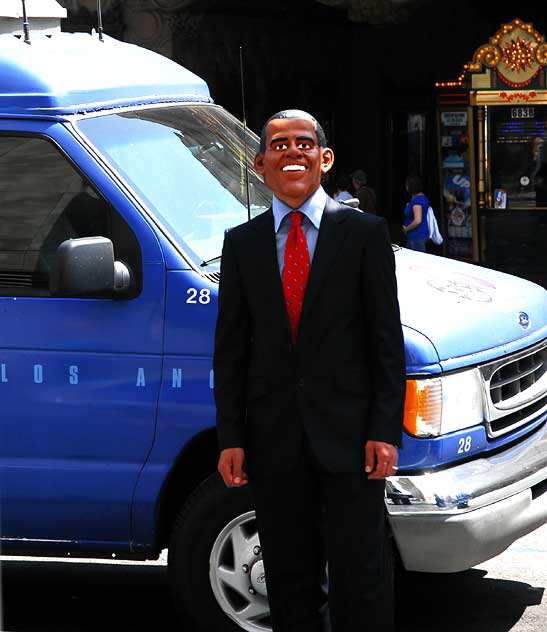 Obama impersonator, Hollywood Boulevard