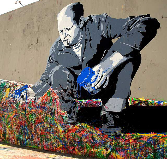 Jackson Pollock mural, South La Brea Avenue, photographed Friday, May 1, 2009