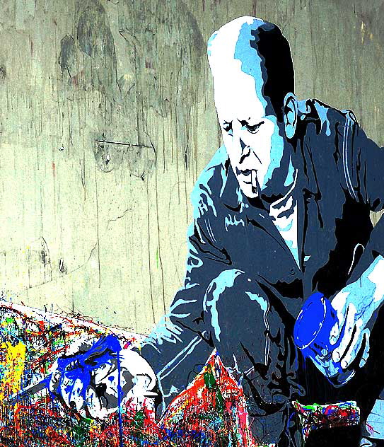 Jackson Pollock mural, South La Brea Avenue, photographed Friday, May 1, 2009