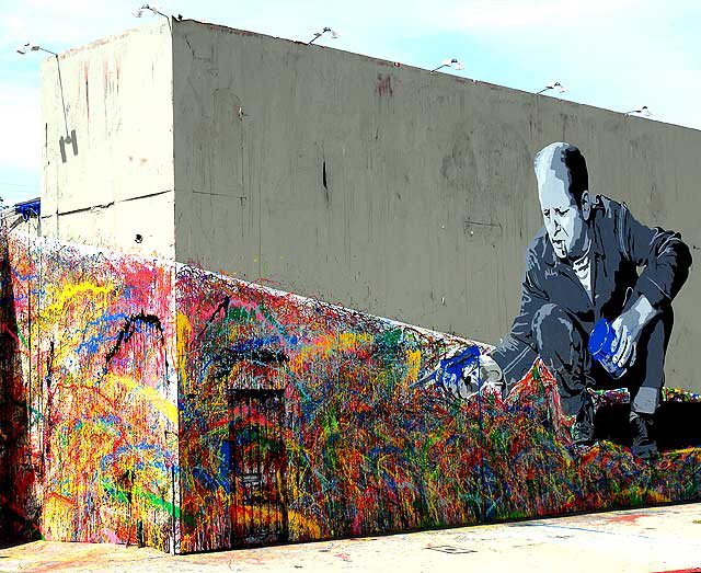 Jackson Pollock mural, South La Brea Avenue, photographed Friday, May 1, 2009