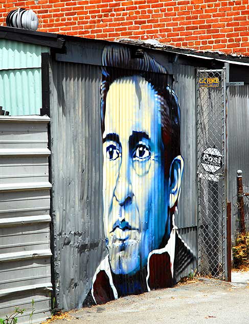 Humphrey Bogart mural in an alley off Saint Andrews Place, just south of Hollywood Boulevard