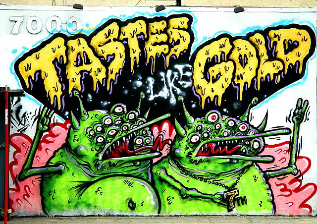 Tastes Like Gold mural, 7000 Melrose, Hollywood