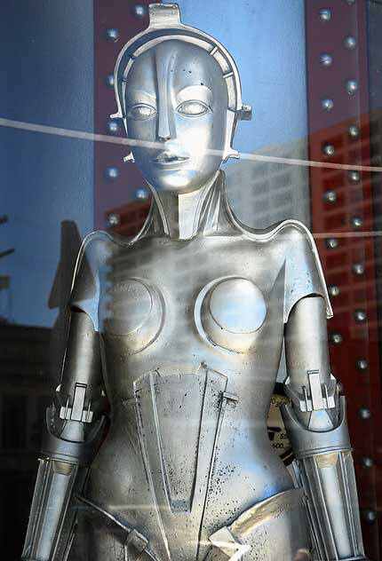 Maria, robot from the 1927 Fritz Lang film Metropolis - shop window, Main Street, Santa Monica