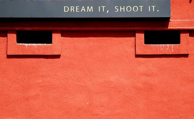 "Dream It, Shoot It" - studio equipment rental shop on Sunset Boulevard at Sycamore, Hollywood