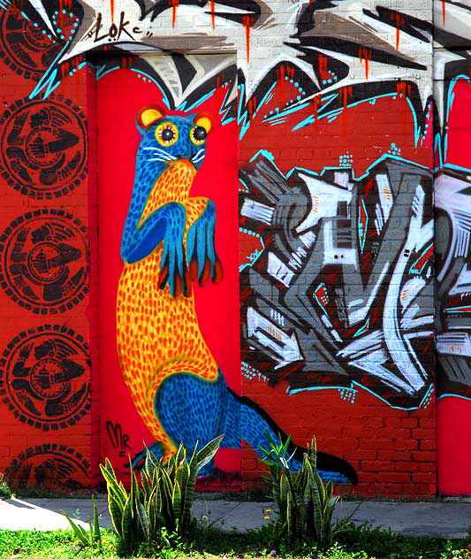 At the corner of Melrose Avenue and Wilton Place, a mural, an homage to Frida Kahlo At the corner of Melrose Avenue and Wilton Place, a mural, an homage to Frida Kahlo