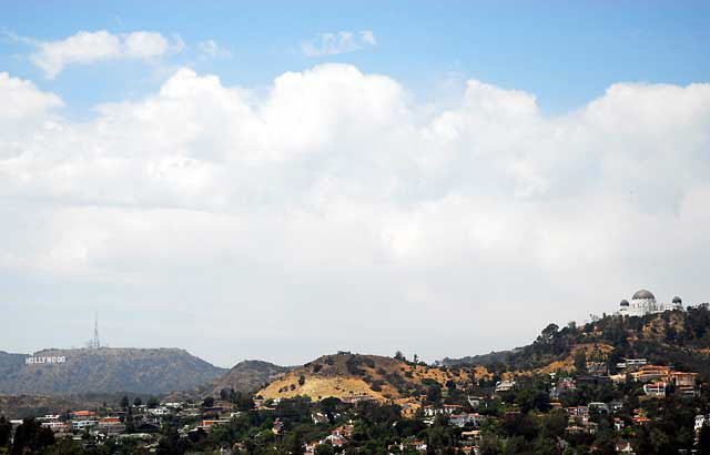 View from Barnsdall Park, Hollywood Boulevard at Vermont