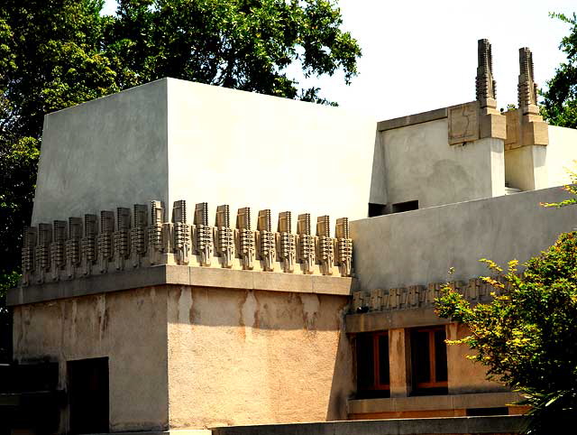 The Frank Lloyd Wright 1921 Hollyhock House - Barnsdall Park, Hollywood Boulevard at Vermont