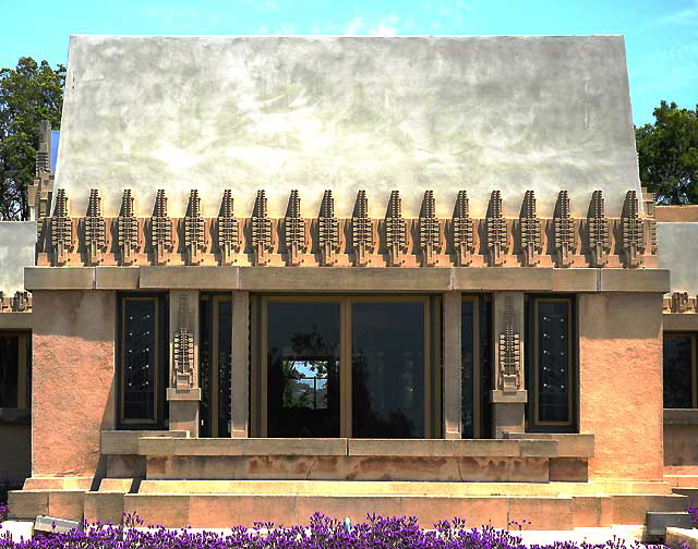 The Frank Lloyd Wright 1921 Hollyhock House - Barnsdall Park, Hollywood Boulevard at Vermont