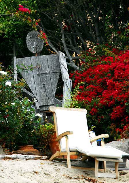 Beach chair just north of the Malibu Pier