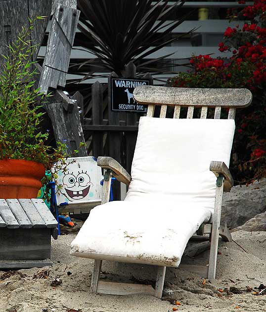 Beach chair just north of the Malibu Pier