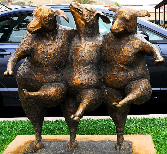 Dancing Bronze Sheep, Cross Creek Plaza, Malibu