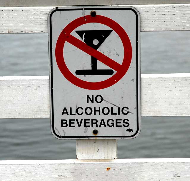 No Alcohol Sign - Malibu Pier