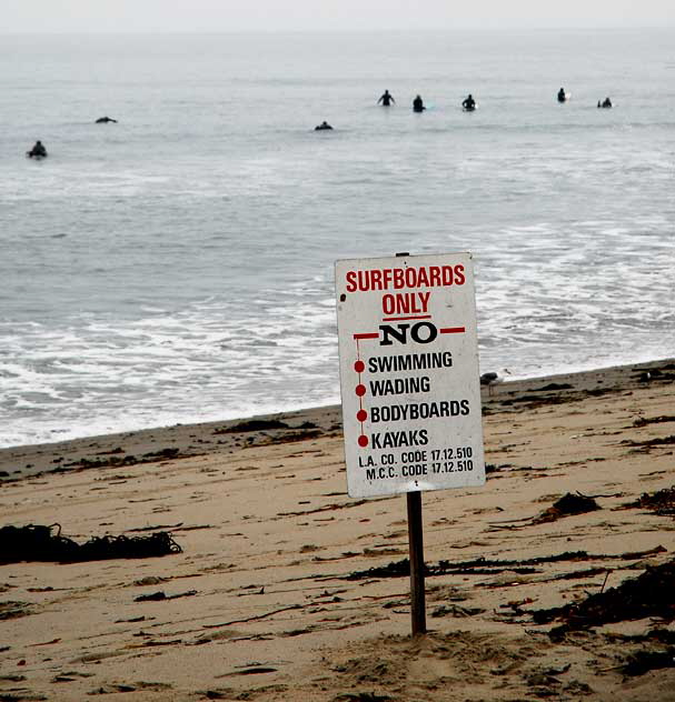 Monday morning, May 11, 2009 - the scene at Surfrider Beach, Malibu