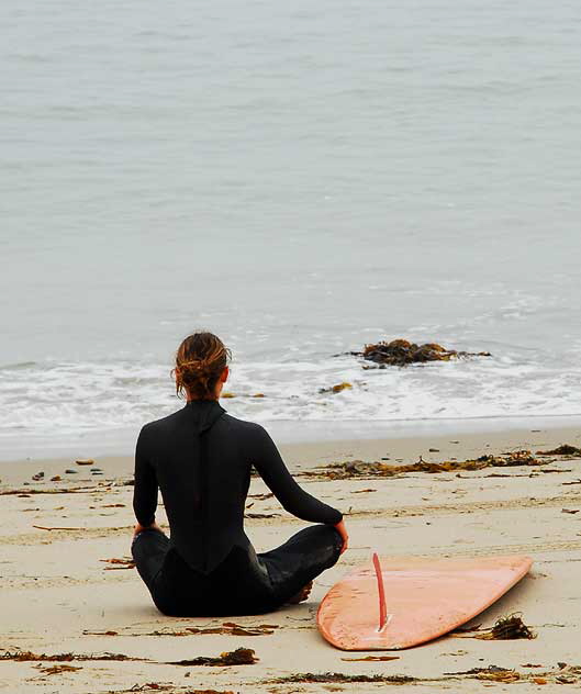 Monday morning, May 11, 2009 - the scene at Surfrider Beach, Malibu