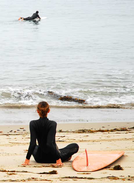 Monday morning, May 11, 2009 - the scene at Surfrider Beach, Malibu