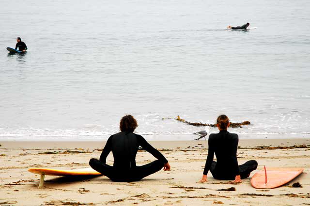 Monday morning, May 11, 2009 - the scene at Surfrider Beach, Malibu