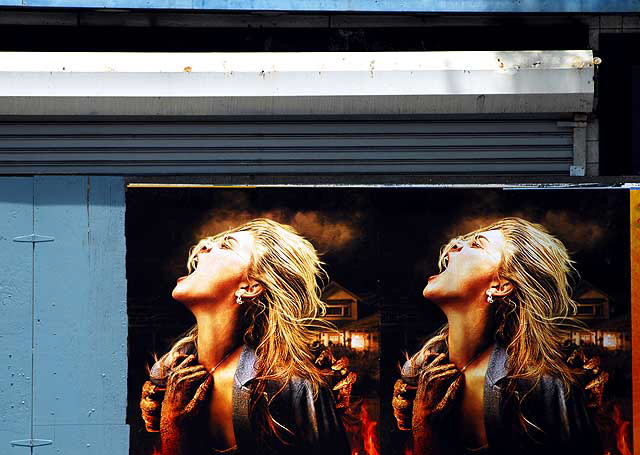 Posters and Blue Wall, Hollywood Boulevard