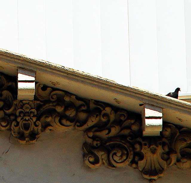 Detail of Spanish Colonial Revival building being saved as the new W Hotel goes up around it, Hollywood and Vine