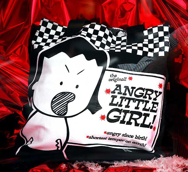 The Original Angry Little Girl - purse in shop window, Sunset Strip