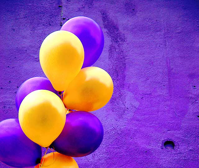 Balloons and Painted Wall