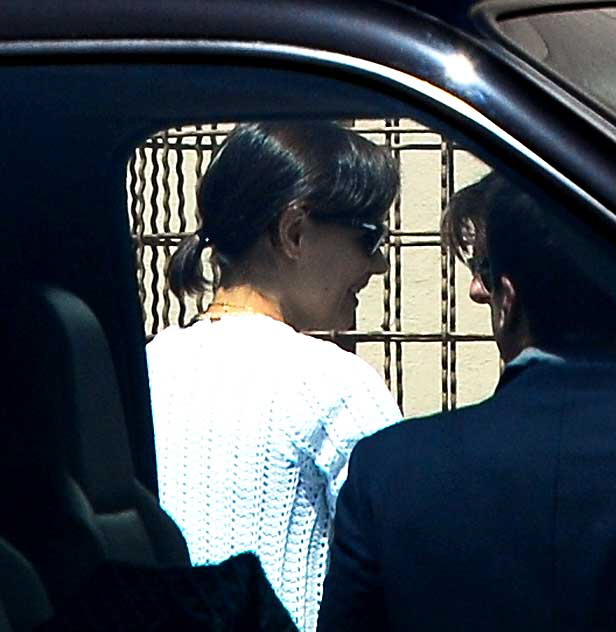 Tom Cruise and Katie Holmes arrive for the ceremony as Cameron Diaz receives her star in the Hollywood Walk of Fame, in front of the 1922 Grauman's Egyptian Theatre, Hollywood Boulevard - Monday, June 22, 2009