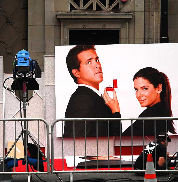 Setting up for the premiere of The Proposal at the El Capitan Theater, Hollywood Boulevard, Monday, June 1, 2009