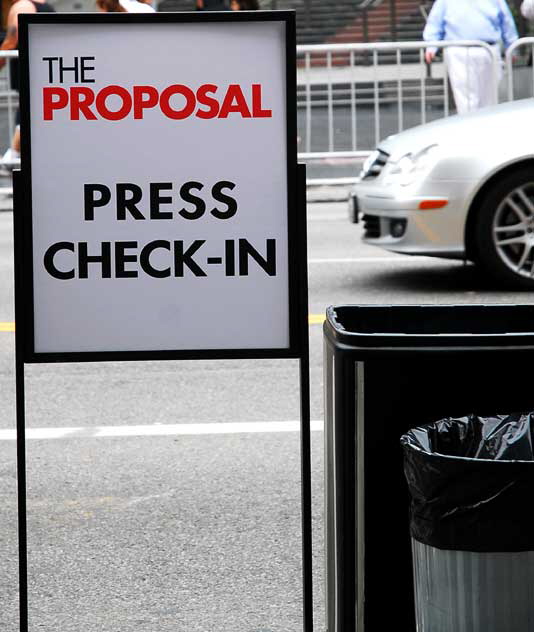 Setting up for the premiere of The Proposal at the El Capitan Theater, Hollywood Boulevard, Monday, June 1, 2009