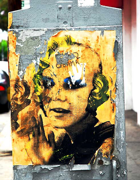 Face on utility box, La Brea at Willoughby, just south of Hollywood